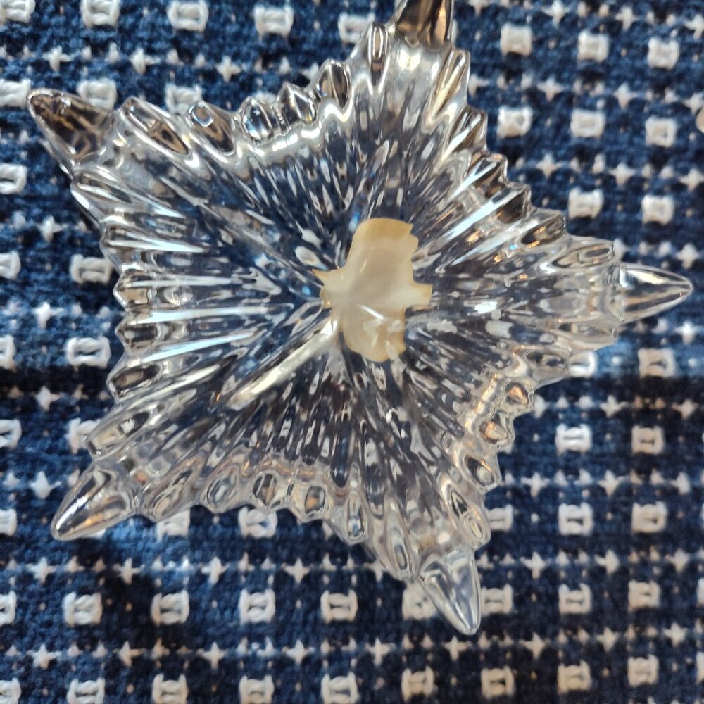 Vintage Star Crystal trinket dish with lid